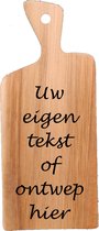 Mini borrelplank van Bamboe hout - Gepersonaliseerd met uw eigen tekst - 18,5 x 8 cm Serveerplek - tapasplank - borrel plank