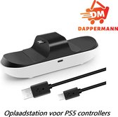 Dappermann | Playstation 5 (PS5) Oplaadstation – PS5 Accessoires lader - DualSense Charging Station – Docking Station - Oplader - Charger - 2 Controllers - Usb C kabel