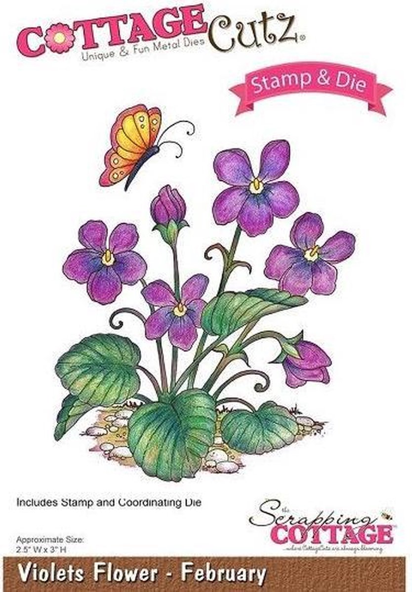 CottageCutz Violets Flower - February (CCS-012)