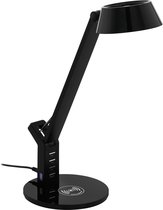 EGLO Banderalo Tafellamp - LED - Qi lader - 40,5 cm - Zwart - Dimbaar
