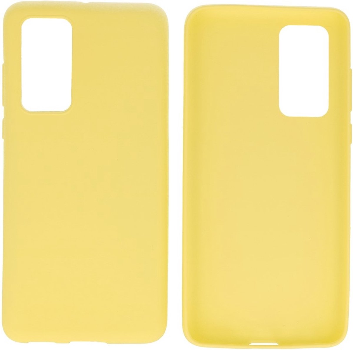 Hoesje Geschikt voor de Huawei P40 - Backcover Color Telefoonhoesje - Geel