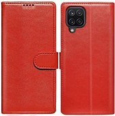 Samsung Galaxy A12 - Bookcase Rood - portemonee hoesje