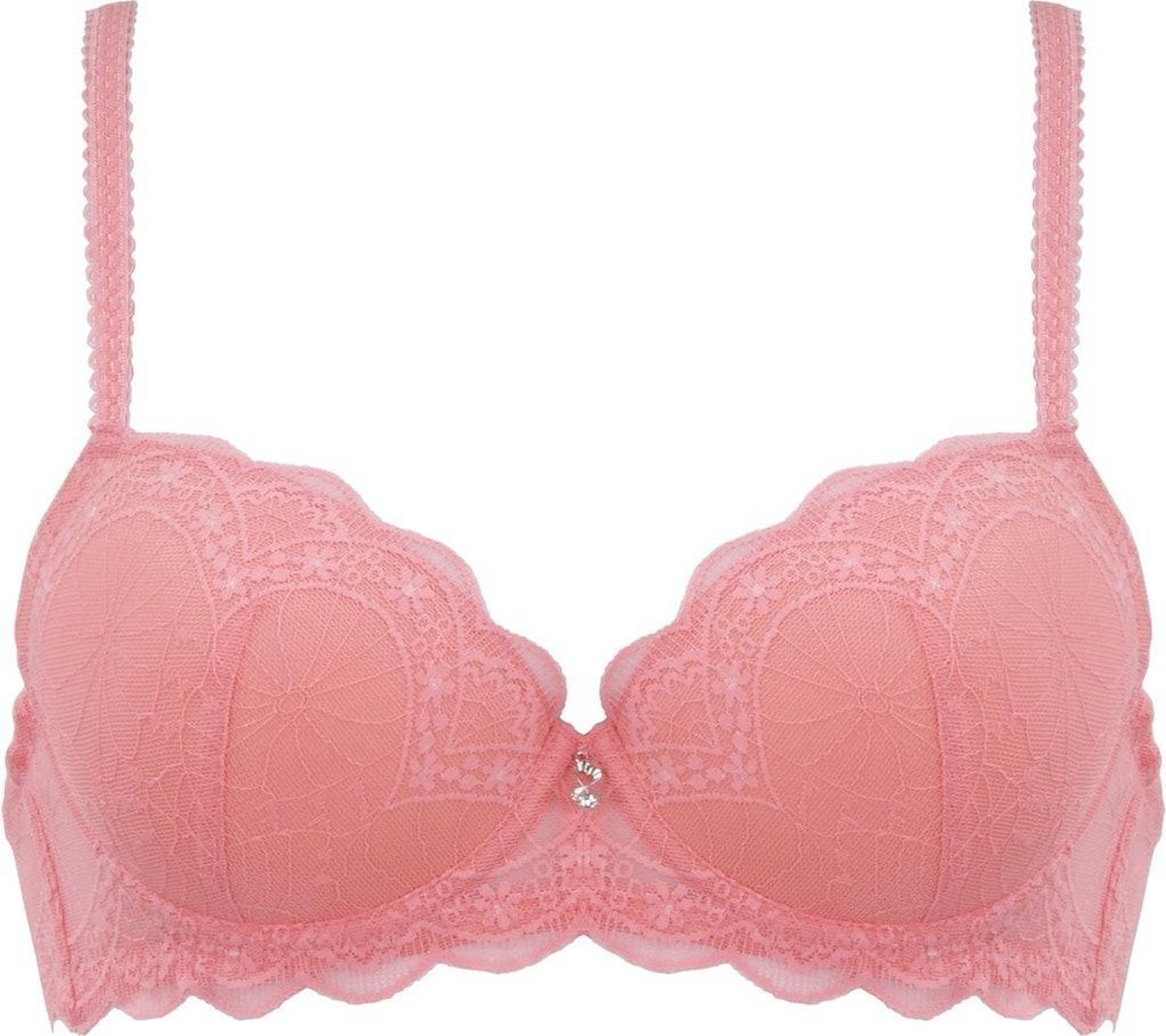 Naturana padded lace beugel BH maat 80G apricot