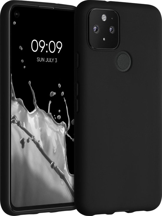 Zwarte telefoonhoes met een scherm dat 09:09, SUN JULY 3 weergeeft.