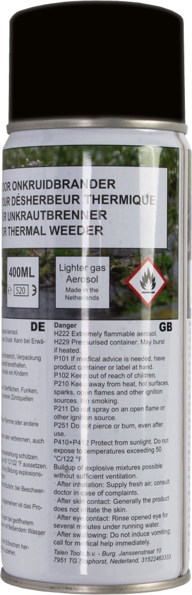 Hendrik Jan – Butaangas – Voor onkruidbrander – 400 ml