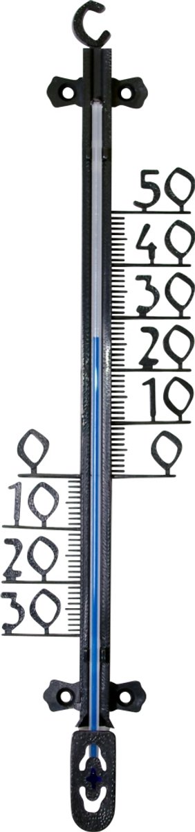 Hendrik Jan - Buitenthermometer - Kunststof - Min/Max - Zwart - 26 cm