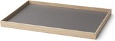 GEJST Design - FRAME Tray Medium - Eiken dienblad met grijs blad - 34 x 23,2 x H2,2cm