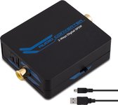 kwmobile bidirectional toslink coax converter - Digitaal naar analoog - 2-wegs digitale SPDIF - Met mini USB-kabel - Adapter - Zwart