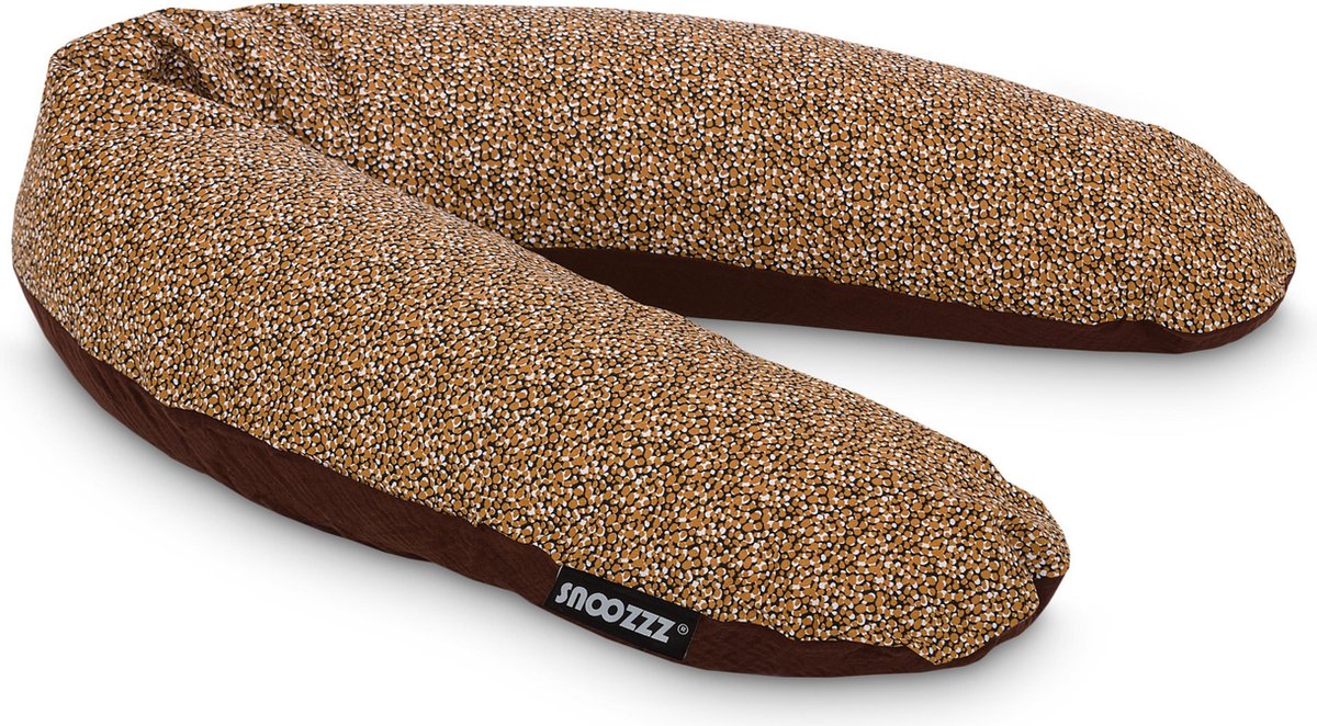 Goedkoopste Snoozzz Voedingskussen Ergonomisch Premium kwaliteit - 185 cm - microparel vulling - luxe draagtas - wasbare hoes van 100 hydrofiel katoen - Mucho