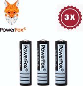 Batterie au lithium PowerFox® 3x 18650 3.7V 6800mAh batterie rechargeable noire