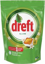 4x Dreft Vaatwastabletten All-in-One Orange 46 stuks