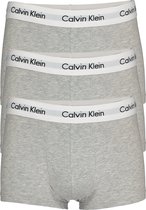 Calvin Klein low rise trunks (3-pack) - lage heren boxers kort - grijs melange -  Maat: S