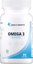 Omega 3 Visolie softgels | Muscle Concepts  - Essentiele vetzuren - 90 softgels