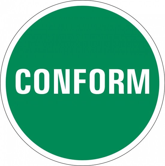Conform controlesticker, op vel 20 mm - 36 per kaart | bol
