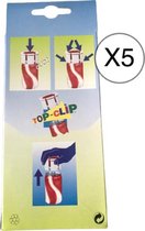 Top-clip blikafsluiters 5 sets