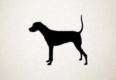 Silhouette hond - Plothound - Plothound - L - 75x87cm - Zwart - wanddecoratie