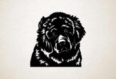 Wanddecoratie - Hond - Newfoundlander 3 - M - 60x61cm - Zwart - muurdecoratie - Line Art