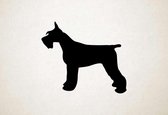 Silhouette hond - Schnauzer - L - 75x88cm - Zwart - wanddecoratie