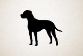 Silhouette hond - Cordoba Fighting Dog - Cordoba vechthond - M - 60x69cm - Zwart - wanddecoratie