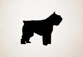 Silhouette hond - Bouvier Des Flandres - M - 60x74cm - Zwart - wanddecoratie