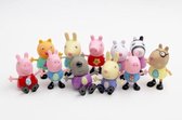 Peppa pig - speelset - 11 speelfiguren / taartdecoratie voor kinderen - 6cm