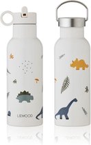 Duurzame Luxe RVS Dubbelwandige Thermosfles Drinkbeker Waterfles 500 ml Neo Dino Mix | Liewood