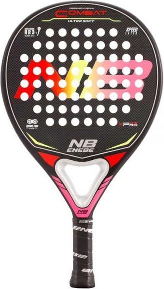 NB Enebe Combat Ultrasoft 2021 (zwart / rood / roze) Padel Racket