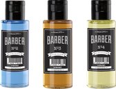3-Pack Reisverpakking Voordeelbundel Marmara Barber Exclusive Eau de Cologne NO 2, 3 & 4 50ml + Cosmeticall Stylingkam - Langdurige Geur - Parfum - Travel - Reis Parfum - Toegestaa