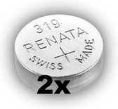 Renata 319 / SR527SW pile bouton en oxyde d'argent pour montre 2 (deux) pièces