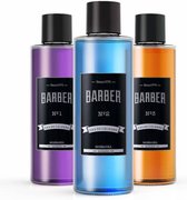 3-Pack Voordeelverpakking Marmara Barber Exclusive Eau de Cologne NO 1, 2 & 3 + Cosmeticall Stylingkam - Luxe Glazen Fles - Sensationele Geurbeleving - Langdurige Geur - Parfum - A