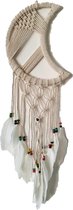 Nusa Originals – Handgemaakte Macramé Dreamcatcher Maan – XL – Fairtrade – Duurzaam – 80x22cm