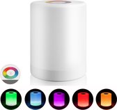 Lucy's Living LED Nachtlampje ø9 x 12 cm - Kinderen - Tafellamp - Kinderkamer - Leeslamp - Oplaadbaar - Dimbaar - Draadloos - Touch control - Smartlamp