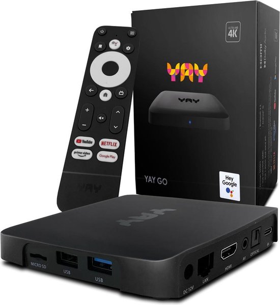 YAY GO 4K UHD AndroidTV Mediaspeler - Officieel Android TV - Netflix 4K |  bol.com