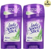 Lady Speed Stick Aloe Vera Deodorant Stick - 24H Zweet Bescherming & Anti Witte Strepen - Populairste Anti Transpirant Deo Stick - Deodorant Vrouw - 2-Pack