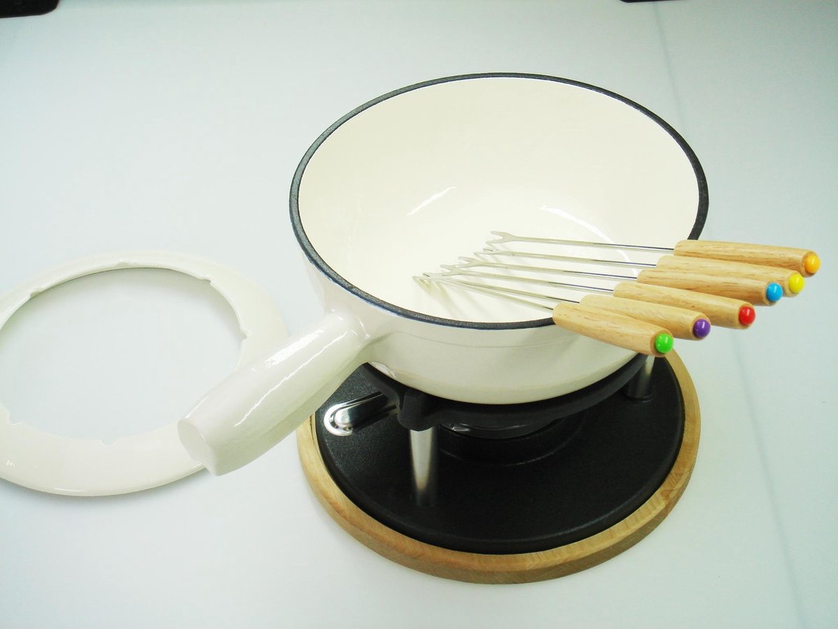 Relance - Fondue set - gietijzer - Ø 22 cm. - Kaasfondue, vleesfondue, bouillon-fondue, Chocolade fondue – foto 2