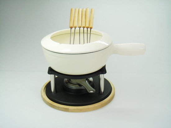 Relance - Fondue set - gietijzer - Ø 22 cm. - Kaasfondue, vleesfondue, bouillon-fondue, Chocolade fondue - Relance