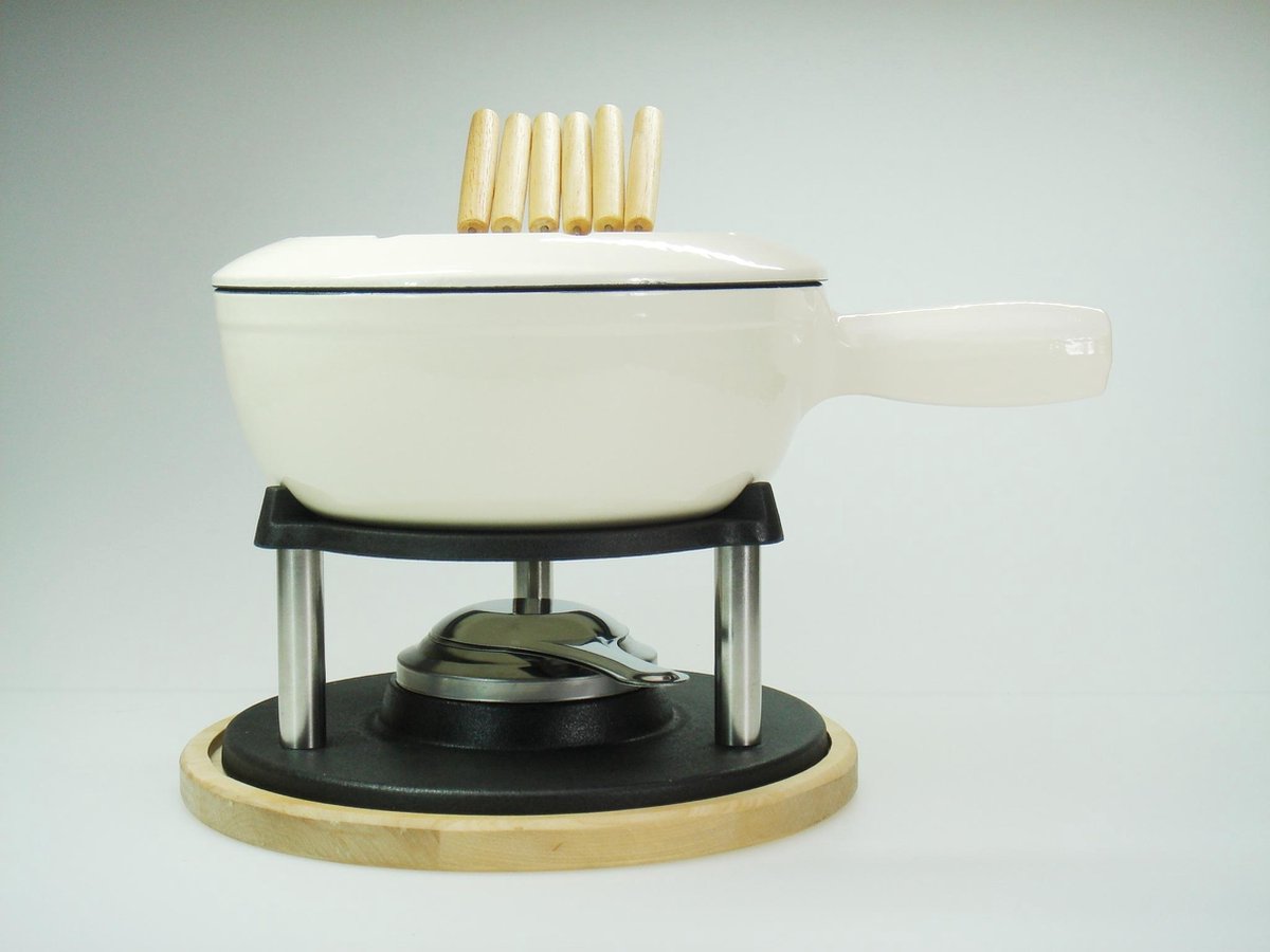 Relance - Fondue set - gietijzer - Ø 22 cm. - Kaasfondue, vleesfondue, bouillon-fondue, Chocolade fondue – foto 5
