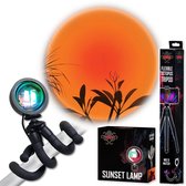 TENTA® Sunset Lamp met Statief Smartphone - Sunset Projection Lamp - Zonsondergang lamp - Golden hour lamp - TikTok lamp