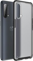 OnePlus CE 5G Hoesje Hybride Back Cover Matte Transparant Zwart