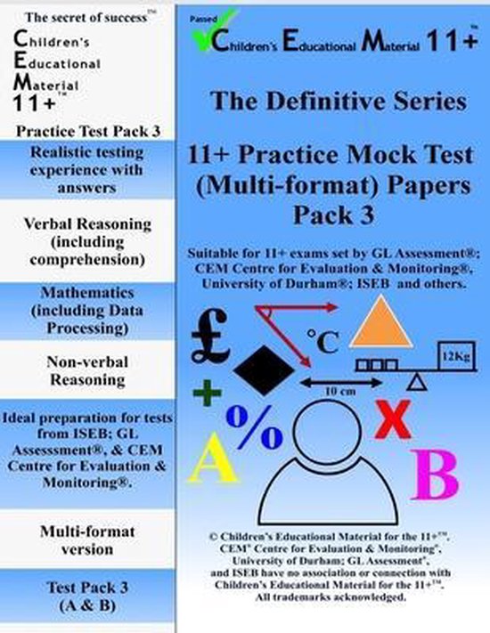 Practice Mock Tests- 11+ Practice Mock Pack 3 - cover