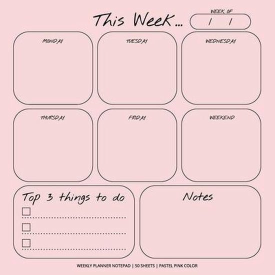 Weekly Planner Notepad - cover