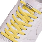 Elastische veters met sluiting geel - platte schoenveters - kinderen / volwassenen/ unisex