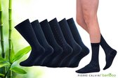 Pierre Calvini - Bamboe Sokken Heren - Heren Sokken 41 46 - 12 Paar - Blauw - Lange Sokken - Subtiel Design - Kousen Heren - Anti Zweet