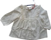 Ecru kleurige baby blouse maat 80 (12 mnd)