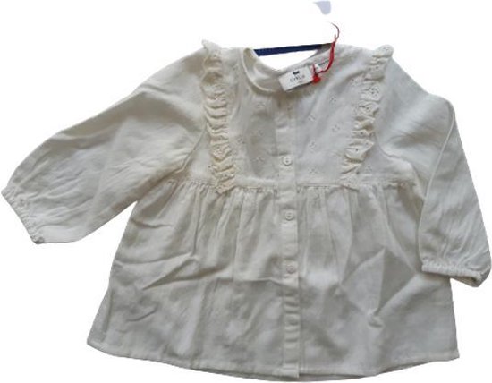 Ecru kleurige baby blouse maat 80 (12 mnd) | bol.com