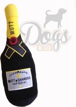Hondenspeelgoed Mutt&Chandog champagnefles - Designer speelgoed voor je hond