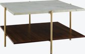 Mid Eeuw Modern Vierkante Salontafel - Marmer / Goud - Edie Editions