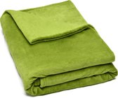 Beautissu Aurelia – Zacht Fleece Deken 130 x 150 cm – Fleece Plaid Groen