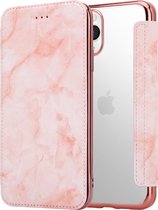 ShieldCase Marble Rose Gold geschikt voor Apple iPhone 11 Pro Max Wallet flip case