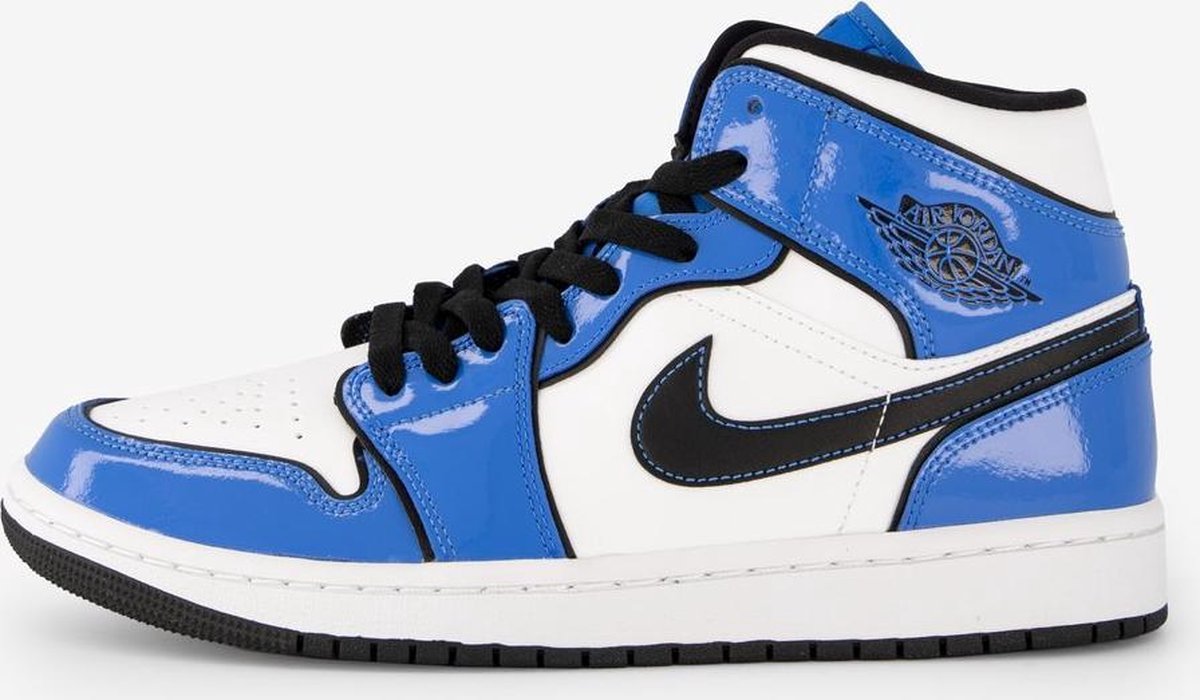Jordan Nike Air 1 Mid(GS)Signal Blue Black White BQ6931 402 EUR